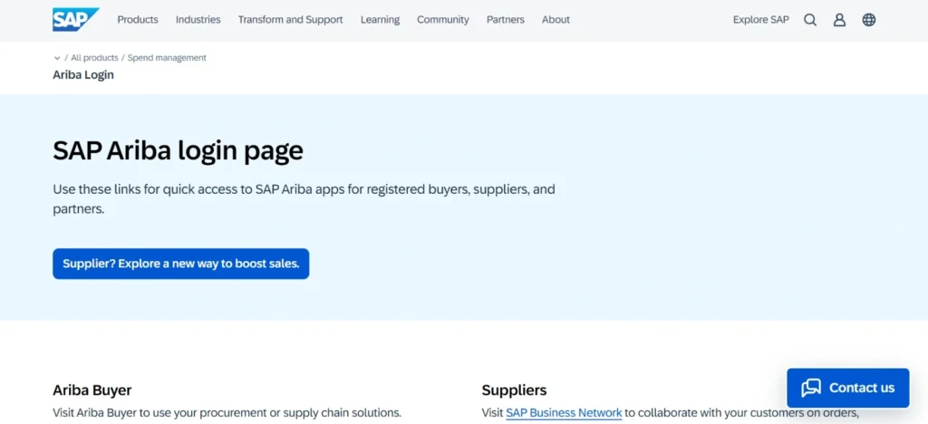 vendor management system software - SAP Ariba