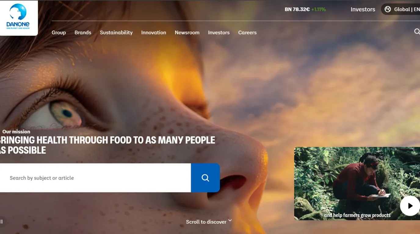 danone - top 10 nutrition company in the world