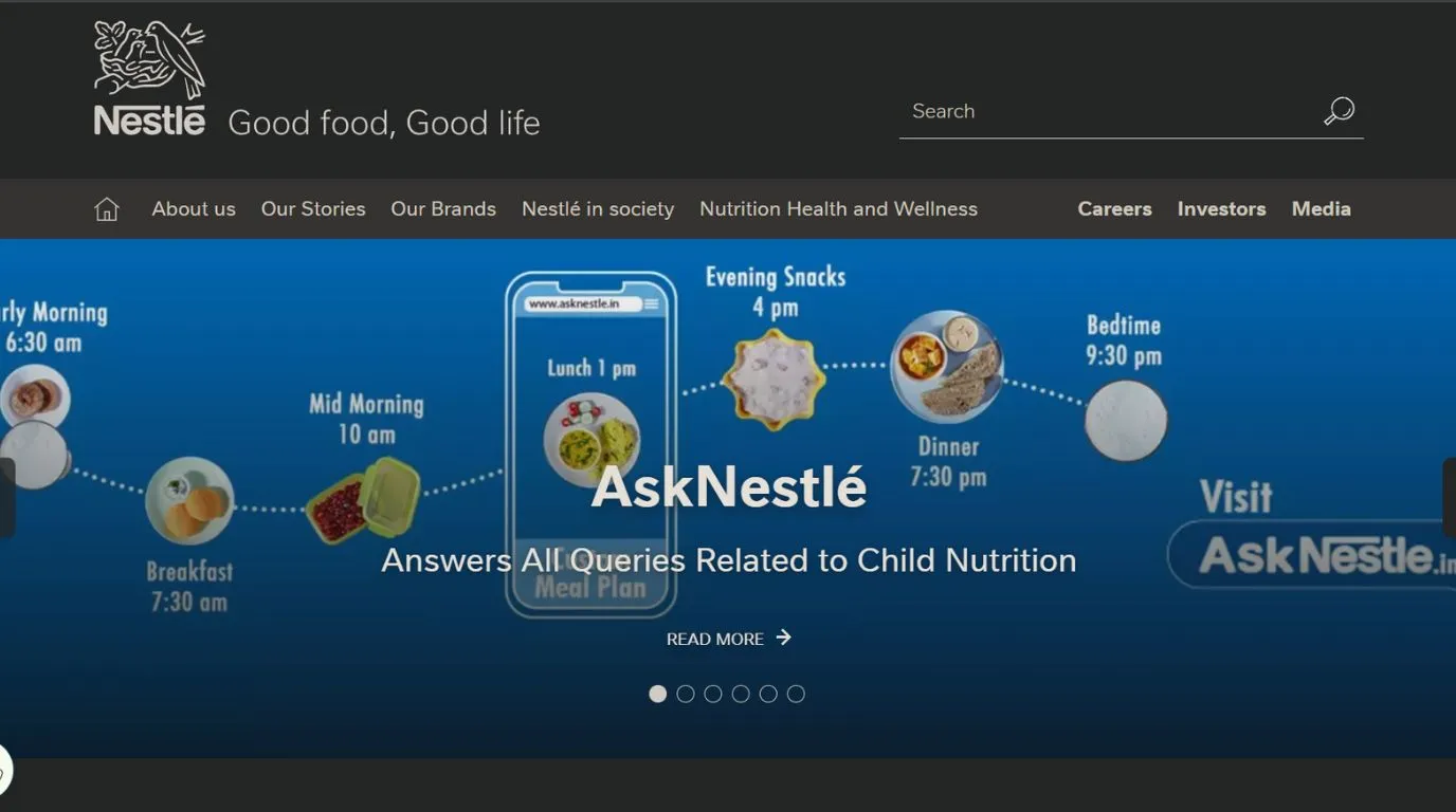 nestle - top 10 nutrition company in the world
