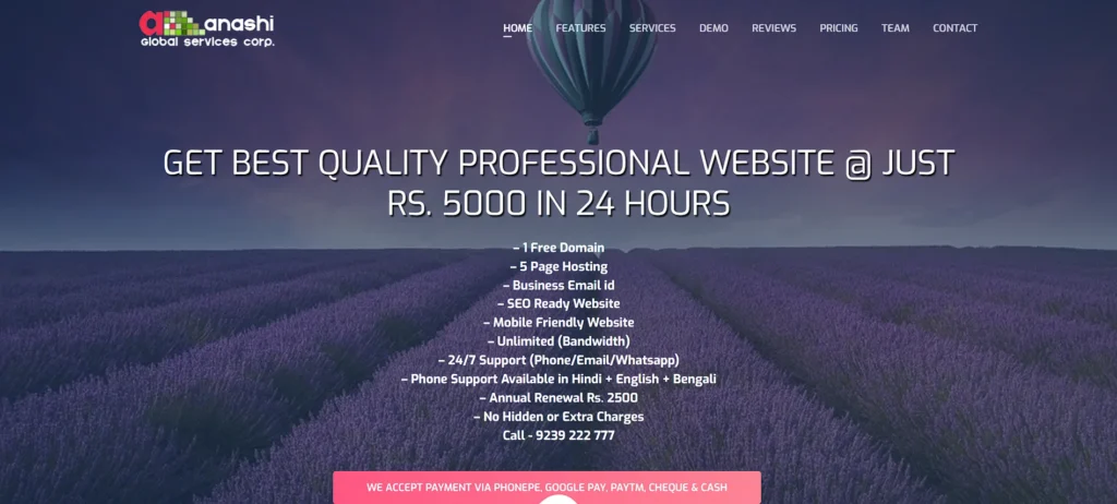 website design company in kolkata - Anashi Global Services