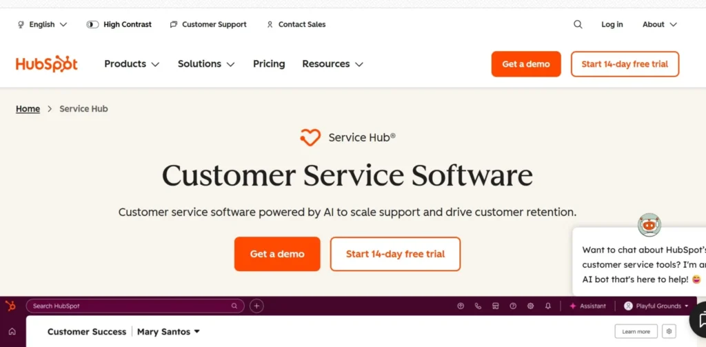 Churn Prediction Software & Tools - Hubspot Service Hub