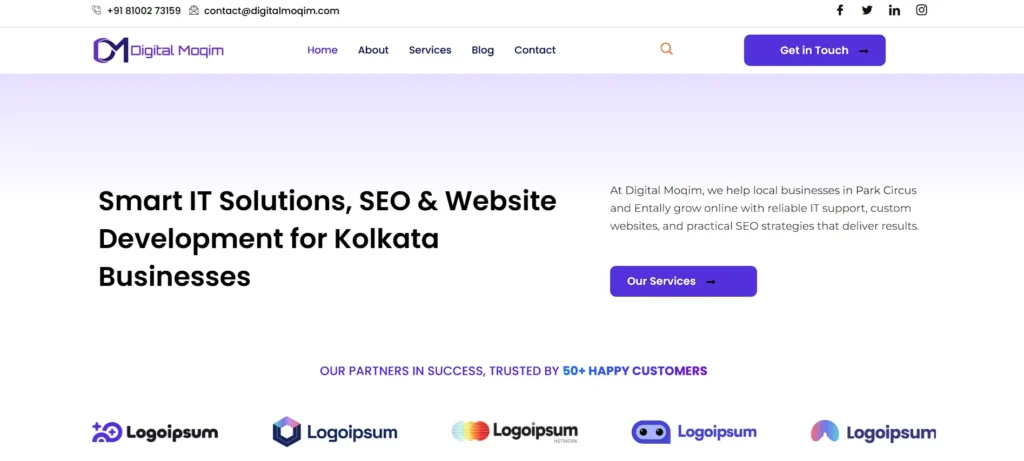 website design company in kolkata - Digital Moqim