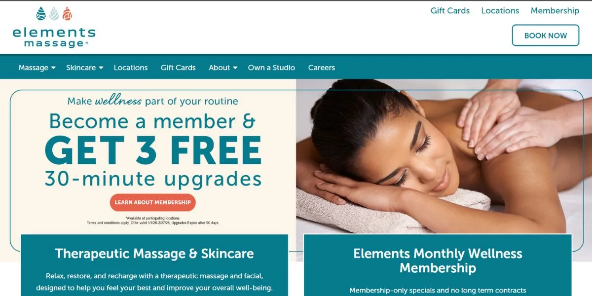 Elements Massage - Best Massage Franchises to Own in USA