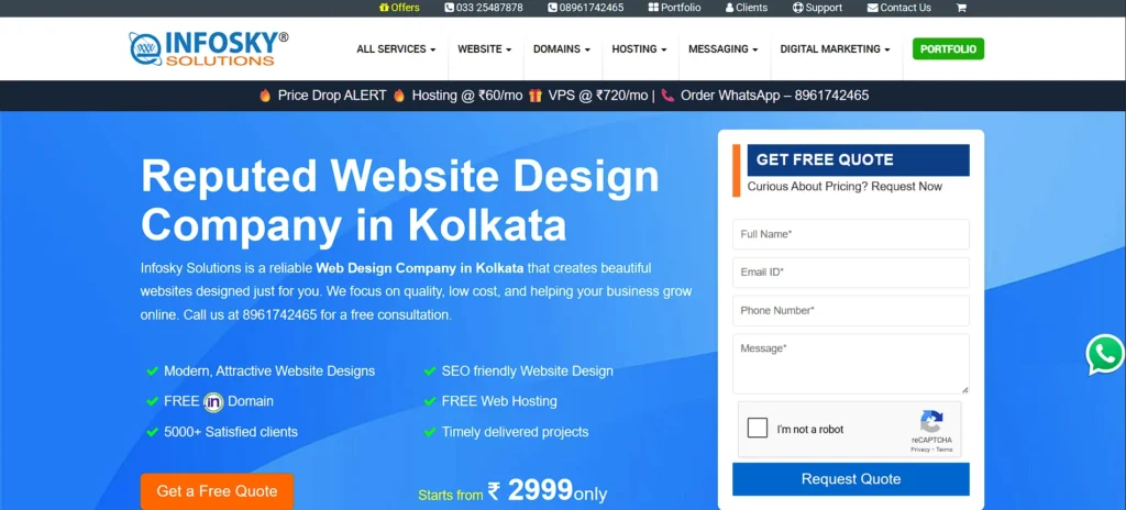 website design company in kolkata - InfoSky Solutions