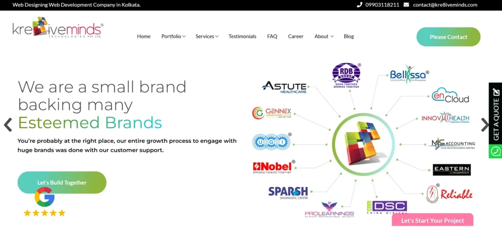 website design company in kolkata - Kre8iveminds Technologies