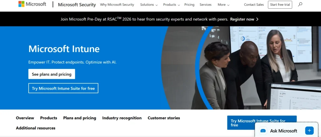 Patch Management Tools
- Microsoft Intune