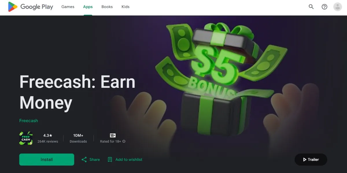 freecash - Apps to Earn Money by Watching Ads