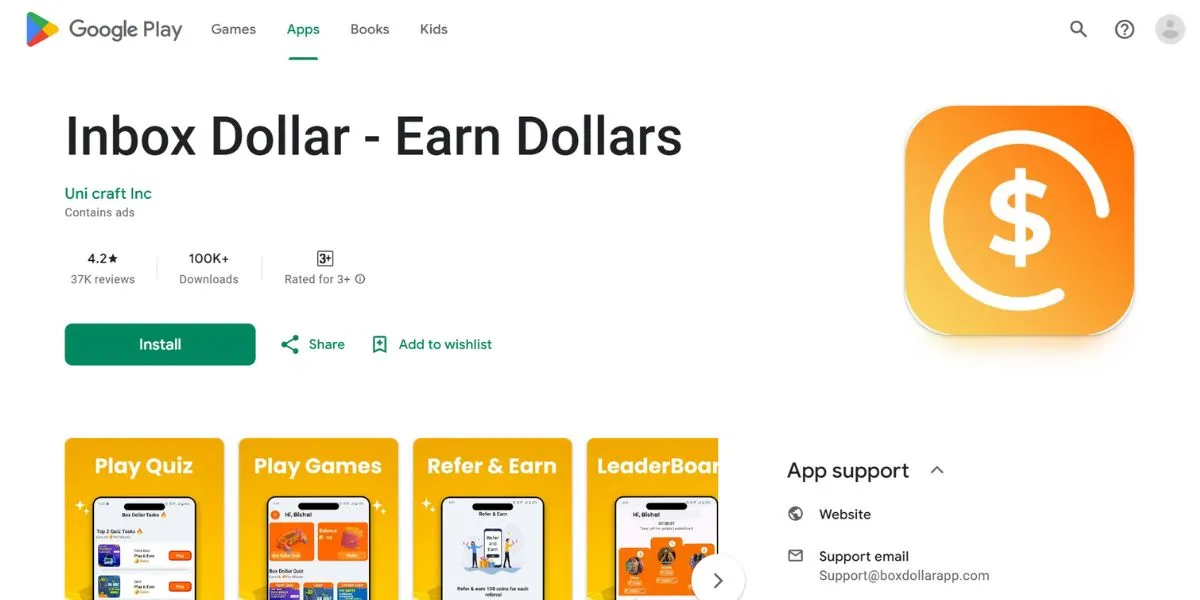 inbox dollor - Apps to Earn Money by Watching Ads