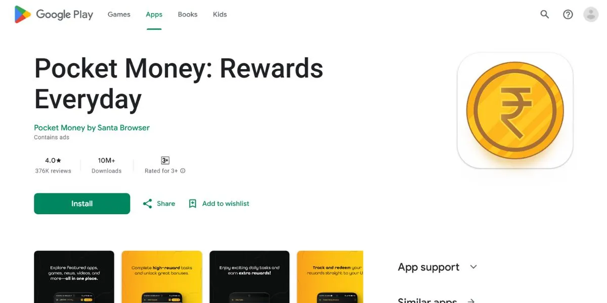 pocket money - Apps to Earn Money by Watching Ads