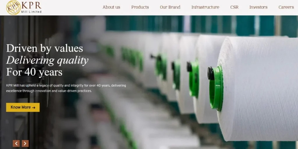 KPR Mill Limited - Manufacturing Companies in Coimbatore