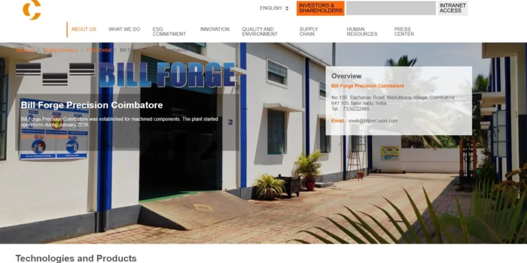 Precision Forge - Manufacturing Companies in Coimbatore