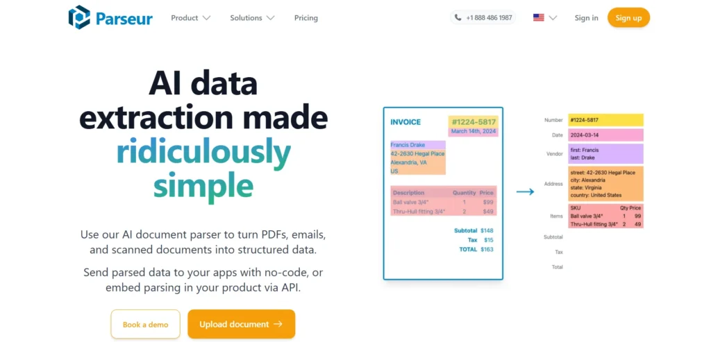 Invoice Scanning Software - Parseur